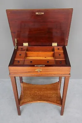 $885 • Buy Antique Scandinavian Jewellery Table Sewing Table Sheraton Bedside Mahogany 1880