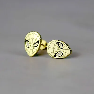 Spider-Man Mask Marvel Precious Metal Stud Earrings • $63