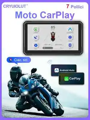 7 Motorcycle Wireless Apple Carplay Portable Navigator Waterproof IPX7 Screen • $209.30