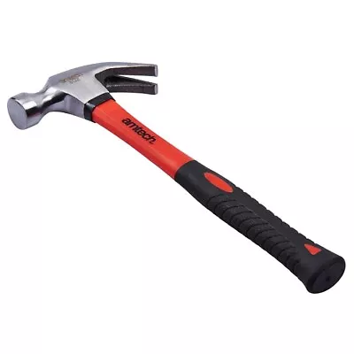 8oz CLAW HAMMER FIBREGLASS SHART TOOL DIY AMTECH RUBBER GRIP HANDLE TOOLS A0240 • £5.65