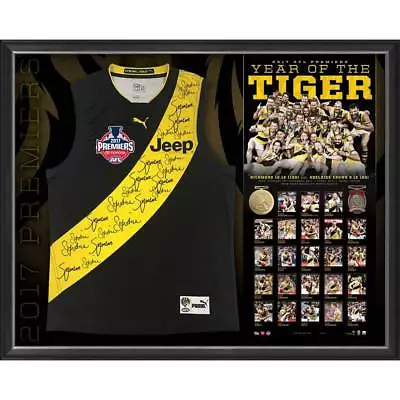 $1995 • Buy Richmond 2017 Team Signed Framed Afl Premiership Jumper Cotchin Riewoldt Martin
