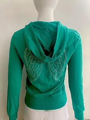 Victoria’s Secret Hoodie Bling Wings Wing Vintage Teal Green XS NWT • $29.49