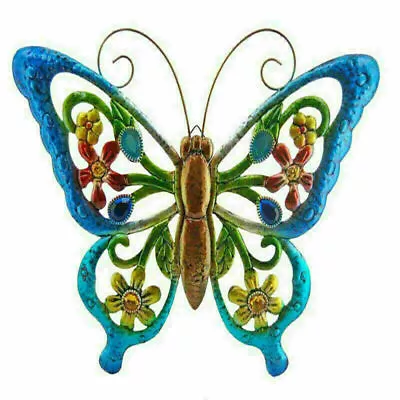 Large Metal Butterfly Garden Decorative Wall Art Fence Sculpture Ornament Gift • $9.89