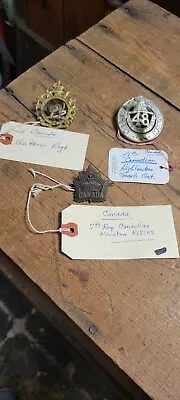 3 Old Vintage WWII Canadian Canada Military Army Medal Pin Hat Badge Mixed Lot • $29.99