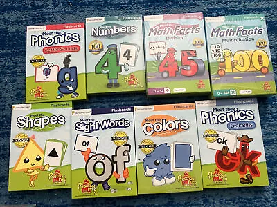 Lot Of 8 Preschool Prep Series Flashcard Sets Meet The Math Phonics Shapes • $84.99