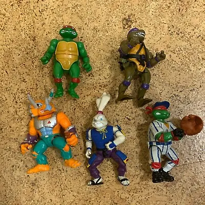 Lot Of FIVE (5) Vintage 80s 90s Teenage Mutant Ninja Turtles Action Figures Lot • $34.99