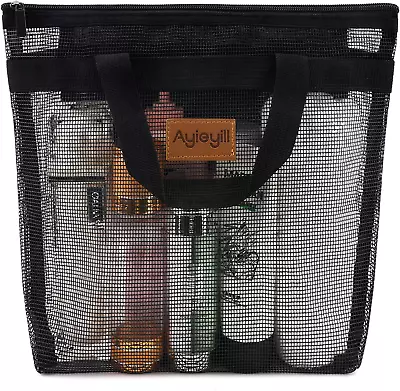 Shower Caddy Portable Mesh Shower Caddy Tote Bag Quick Dry Hanging Toiletry And • $12.93