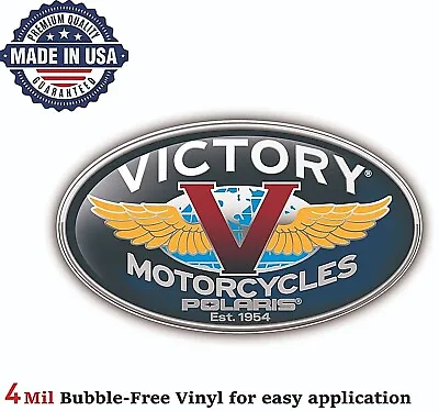 Victory Motorcycles Logo Vinyl Decal Sticker Car Truck Bumper 4mil Bubble Free • $15.99