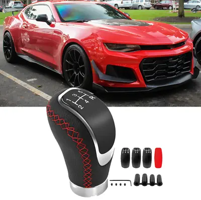 5/6 Speed PU Manual Gear Stick Shift Knob Shifter Lever Head For Chevy Camaro SS • $16.19