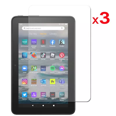 3x CLEAR Screen Protector Covers For Amazon Fire 7  12th Generation 2022 Tablet • £2.95