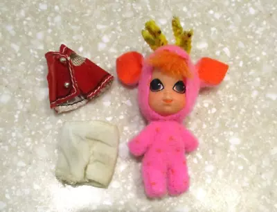 Vintage Mattel Liddle Kiddles Dainty Deer Animiddle Kiddle Doll + Extra Clothes • $29.99