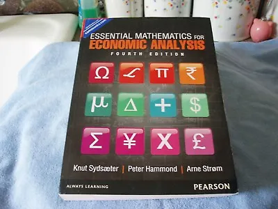 Essential Mathematics For Economic Analysis Fourth International Edition India • $12.50