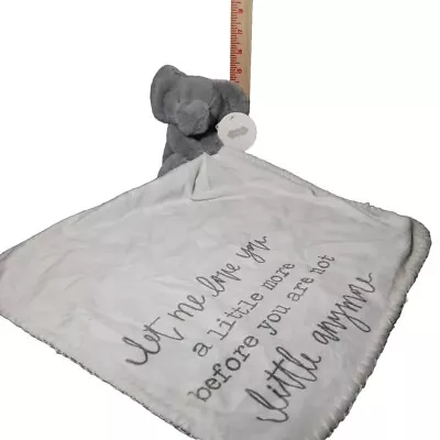 Mud Pie Lovey Pal  Elephant Gray Security Blanket Fuzzy & Soft NWT • $12.99