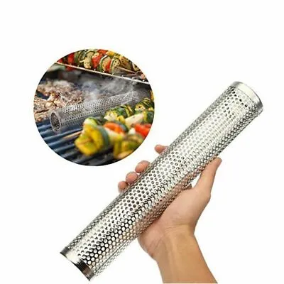 £7.99 • Buy 30cm Smoker Tube BBQ Wood Pellet Smoke Box Charcoal Gas Grill Grilling Meat