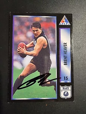 Carlton Blues Afl Football Signed Cards X 4 Brent Heaver • $10