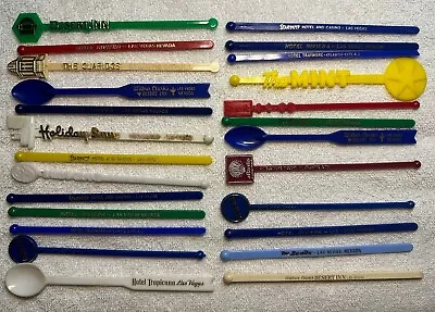 Las Vegas Casino Swizzle Sticks Lot Of 25 Resort Hotel Cocktail Drink Stirrers • $12