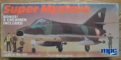 Ca. 1976 1/72 Scale PLASTIC MODEL KIT Of A FRENCH SUPER MYSTERE B-2 From MPC • $7.99