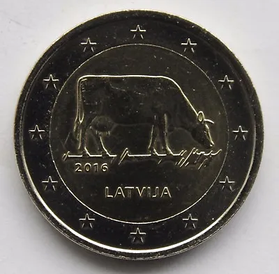 LATVIA - 2 € Euro Commemorative Coin 2016 - The Latvian Brown Cow • $4.85