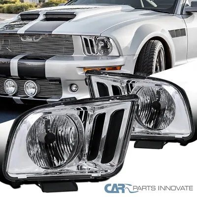 Fits 05-09 Ford Mustang GT Clear Headlights Driving Head Lights Lamps Left+Right • $59.95