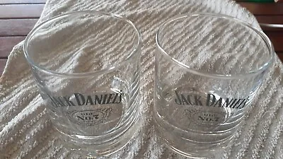 2 X Jack Daniels Old No.7 Set Of 2 Spirit Glasses Round • $15