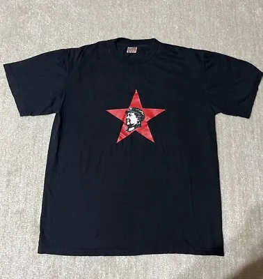 Vintage 90s Mao Zedong Mao Tse Tung Chinese Communist Revolution Black Shirt XL • $149.99