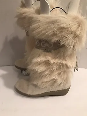 TECNICA Yeti Italian Fur Boots With Sherpa Lining  White 5 • £100.34