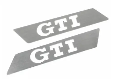 VW GOLF JETTA MK5/6 GTI SEAT INSERT X2 BRUSHED ALUMINIUM ALLOY INTERIOR TRIM SI1 • $16.99