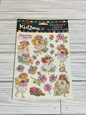 Vintage American Greetings Kidzone Peppermint Rose Stickers Sealed 4 Sheets • $49.95