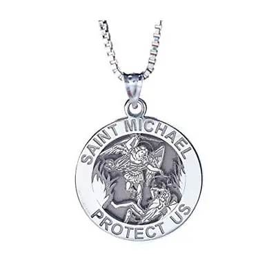 Saint Michael Pendant Necklace Archangel Catholic Medal Amulet For Men Women • $15.50