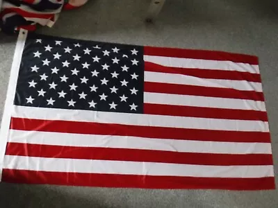 United States Of America USA Stars And Stripes With Eyelets 63 X 35 Inches • £2.50