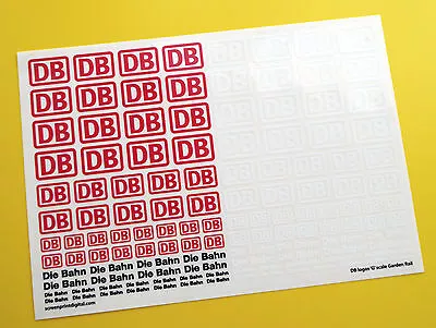 DB Die Bahn German Federal Railways Logo 'G' Scale Garden Rail Stickers Decals  • £9.95