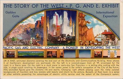 Lithograph * San Francisco Pacific Gas & Electric Advertising Golden Gate Expo • $4.99