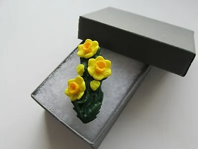 Handmade Yellow Spring Daffodil Brooch Pin - Marie Curie Donation Charity - UK Y • £4.99