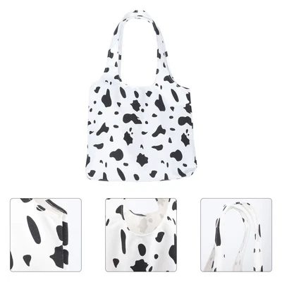 £9.61 • Buy Canvas Tote Bag Aesthetic Tote Bag Reusable Tote Handbag Cow Print Bag For Women