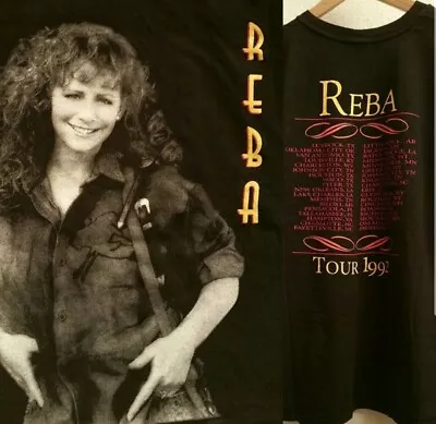 Vintage 1992 Reba Mcentire T Shirt XL Band Tee Country Music Tour Concert 90s • $77.24