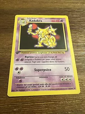 Pokémon TCG Kadabra - 32/102 - Uncommon 1st Edition (Base Set) Italian Vintage • $5