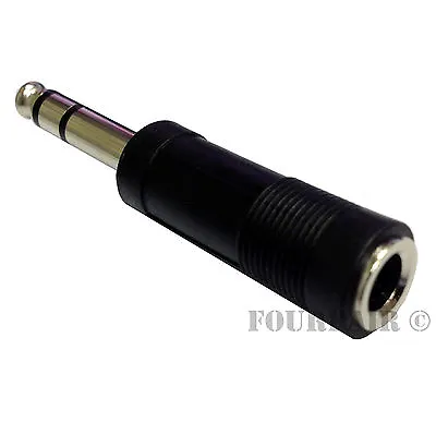 1/4  Stereo Male Plug To 1/4  6.35mm Mono Female Jack Audio Converter Adapter • $5.49