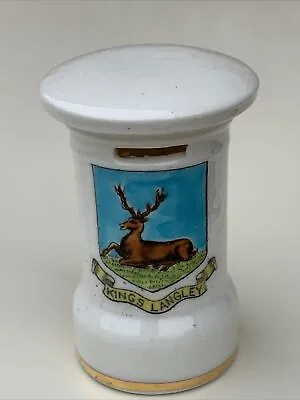 £3.75 • Buy Unbranded Crested China - Post Box Ornament - Kings Langley. VGC Needs A Clean