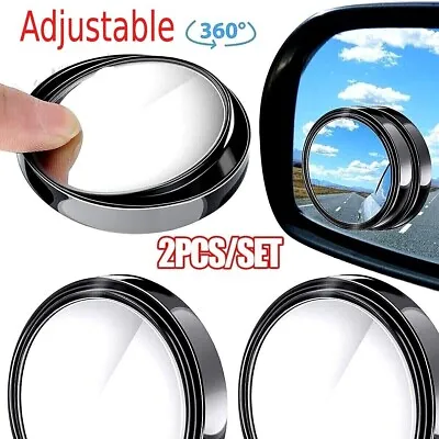 2 X HD Glass Convex Blind Spot Mirror Round For Cars SUV Trucks Side Rear View • $4.10