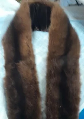 Beautiful Genuine Mink Shawl/ Collar With Arm Straps 43 Inches X 4 1/2 Inches... • $55