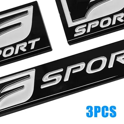 3PC Black White F-Sport Emblem Fender Rear Side Badge For IS-F GS F RC IS250 350 • $16.88