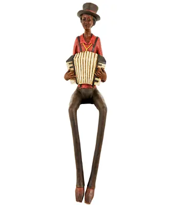 Jazz Band Range | Shelf Sitting Resin Squeeze Box Player Figurine • £27.99