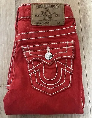 Girls True Religion Straight Red Denim Girl's 5T 100% Cotton • $27.50