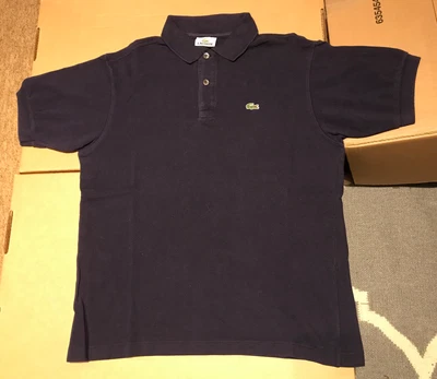 £9.99 • Buy LACOSTE Polo Shirt 16 Navy Crocodile Logo Short Sleeve