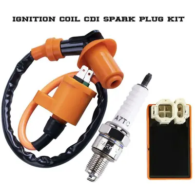 Racing AC CDI Box Ignition Coil Spark Plug For GY6 50cc-150cc ATV Scooters • $10.99