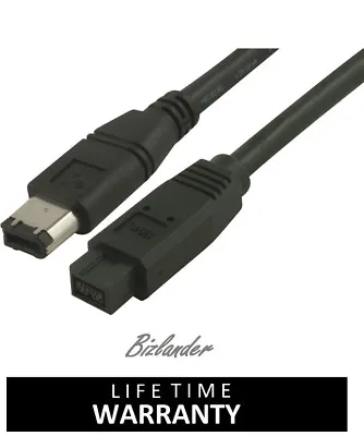 6ft FireWire 800 To 400 Adapter Cable - Transform 9-Pin To 6-Pin Devices • $10.52