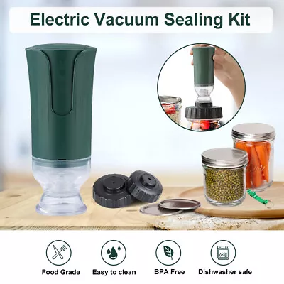 $19.99 • Buy Electric Mason Jar Vacuum Sealer -Electric Vacuum Sealer For Jars Vacuum Sealing