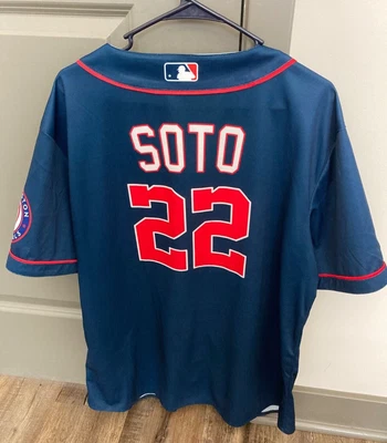 $19.99 • Buy Juan Soto Blue Nationals Jersey Size Large