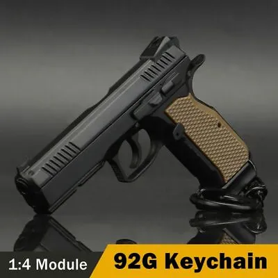 Gun 92G Tactical Pistol Shape Keychain Weapon Keyring Key Chain Ring Trend Mini • $19.99