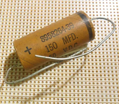 150uF 50V  ELECTROLYTIC CAPACITOR CONDENSER AXIAL 20x45mm • £3